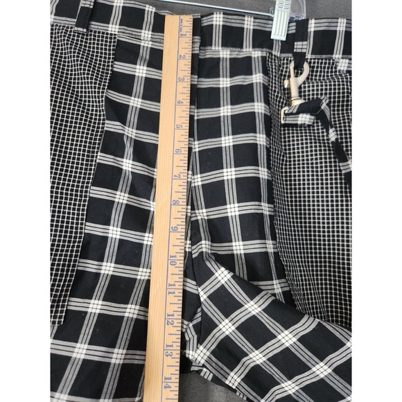 NWT Free People Ragged Priest Wide Leg Plaid Pants Goth Grunge Y2K Street Style - Picture 4 of 14